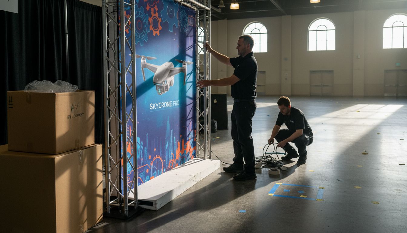 Event pro sets up pop-up display booth