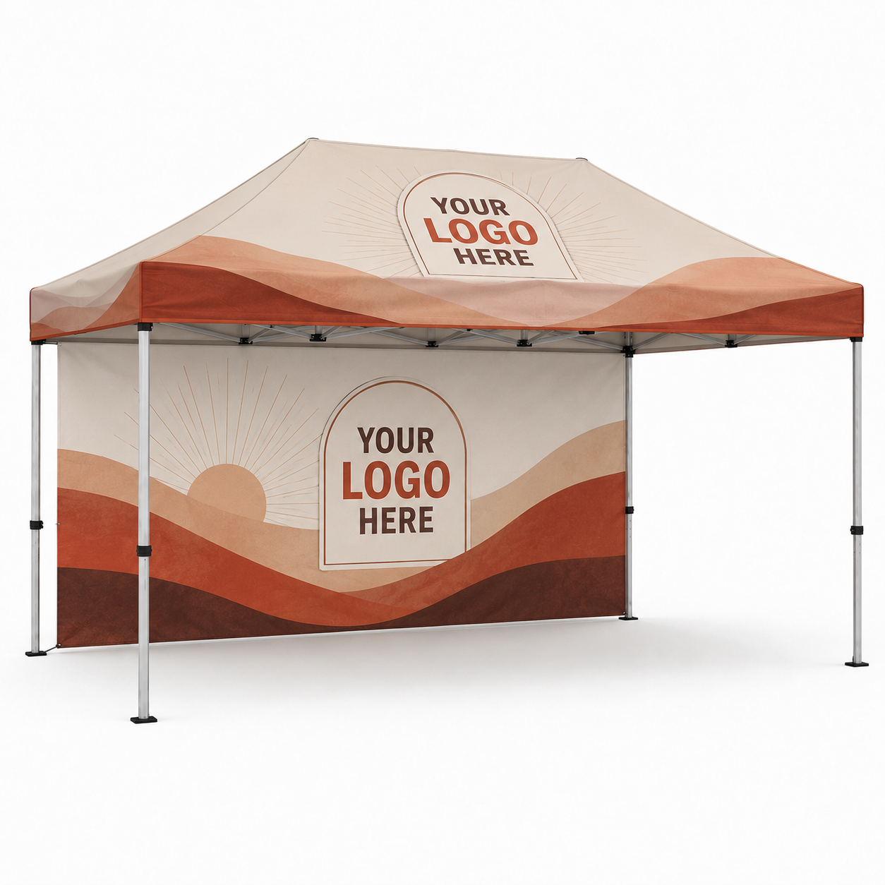 3x4.5 Gazebo Printed Package 2 - Custom Canopy + One Back Wall