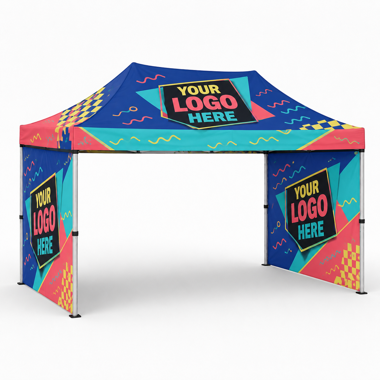 3x4.5 Gazebo Printed Package 3 - Custom Canopy + Two Side Walls