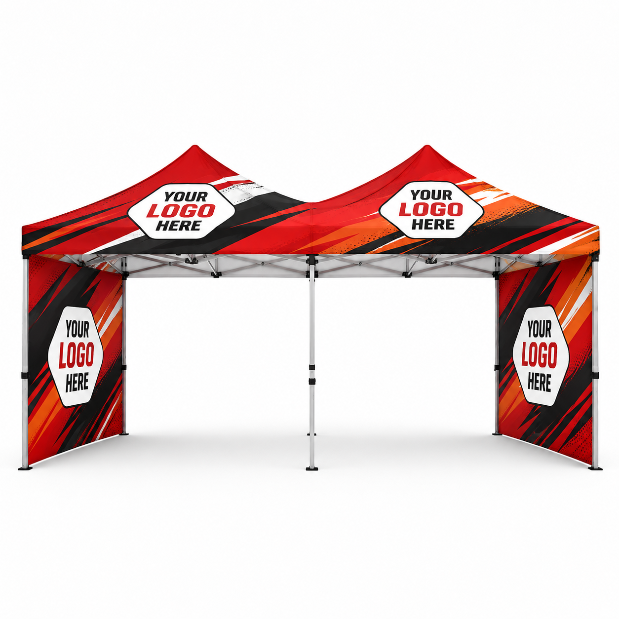3x6 Gazebo Printed Package 3 - Custom Canopy + Two Side Walls