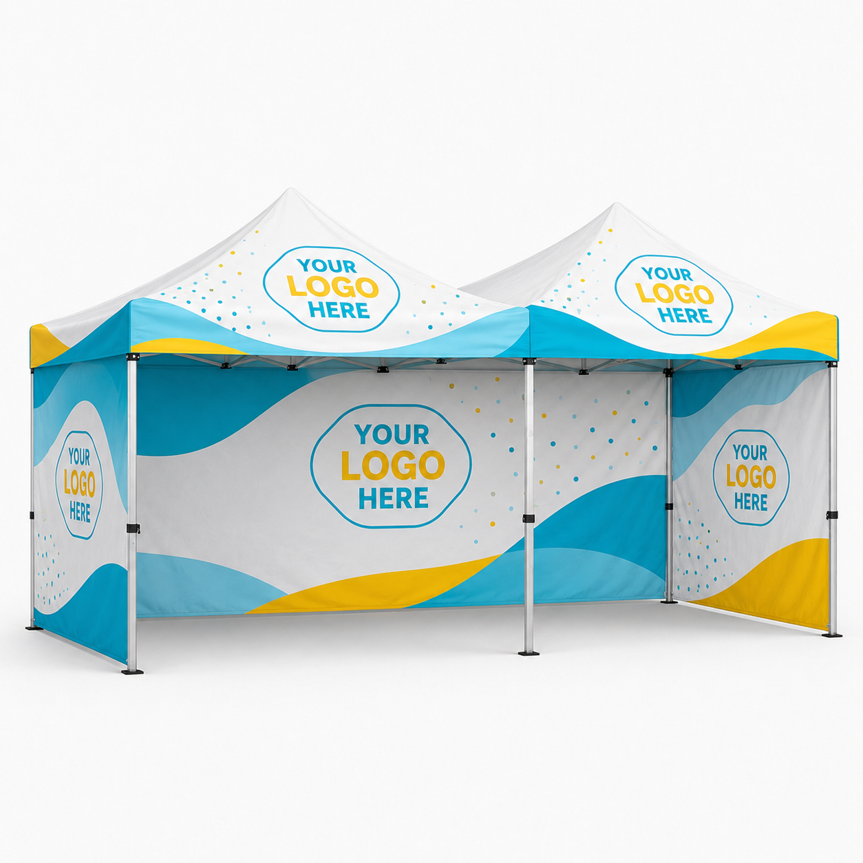 3x6 Gazebo Printed Package 4 - Custom Canopy + Three Side Walls