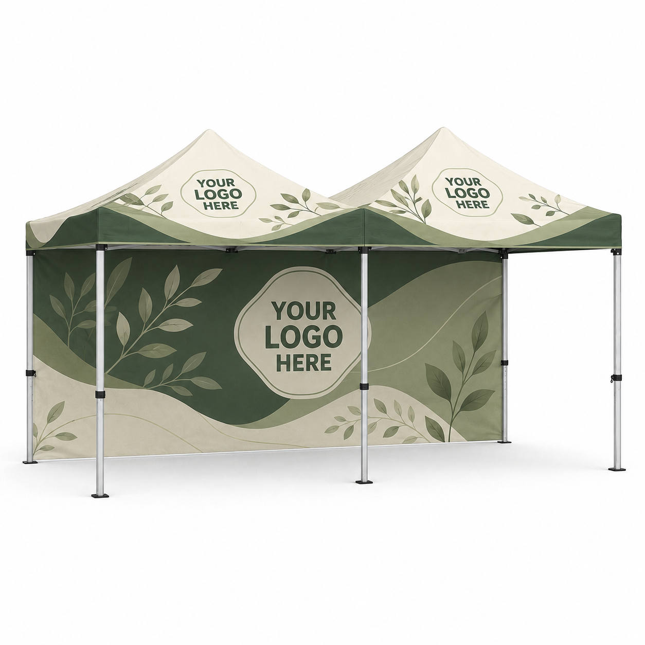 3x6 Gazebo Printed Package 2 - Custom Canopy + One Back Wall