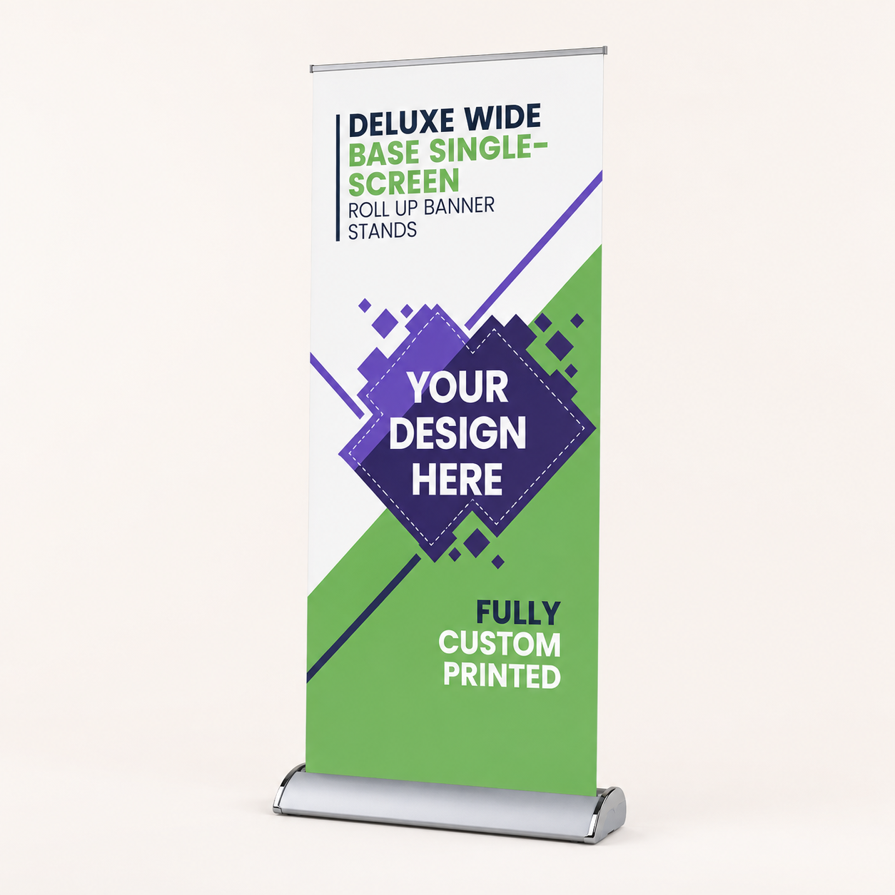 Aluminium Roll Up Display T5 with wide base and custom print