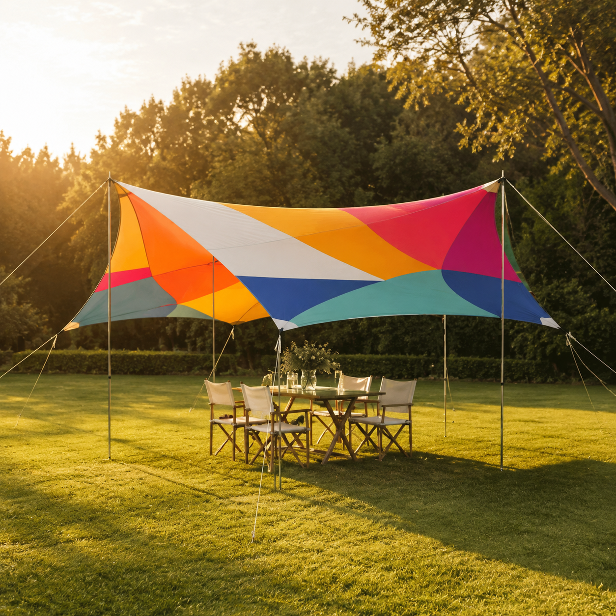 6 Angle custom printed event sunshade