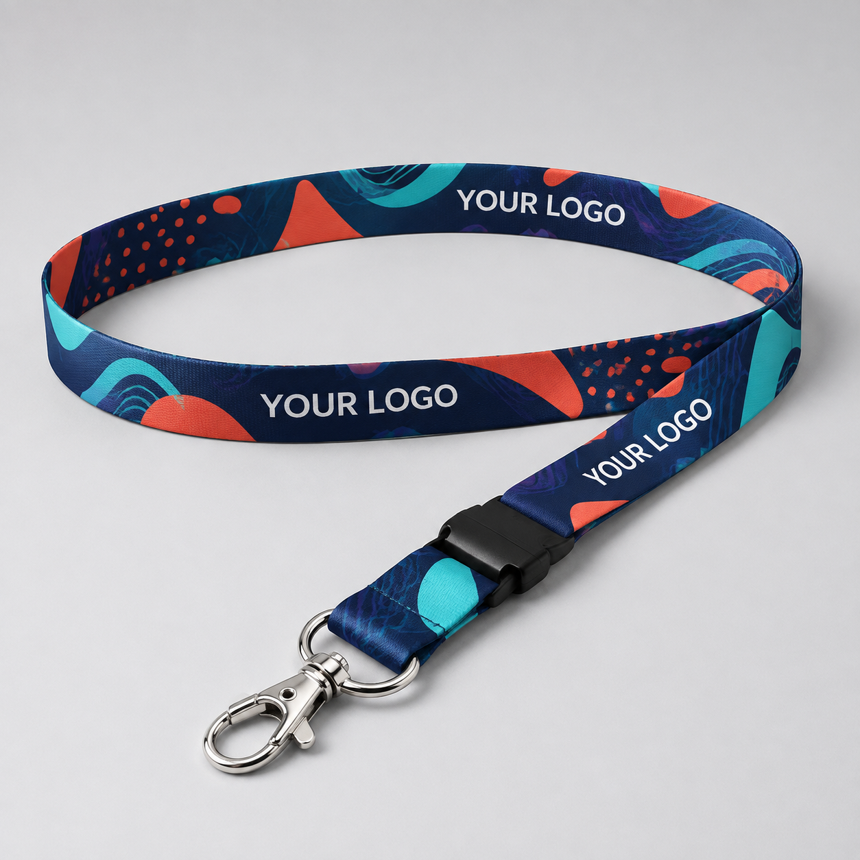 Custom Dye Sublimation Polyester Lanyards custom branded promotional lanyard