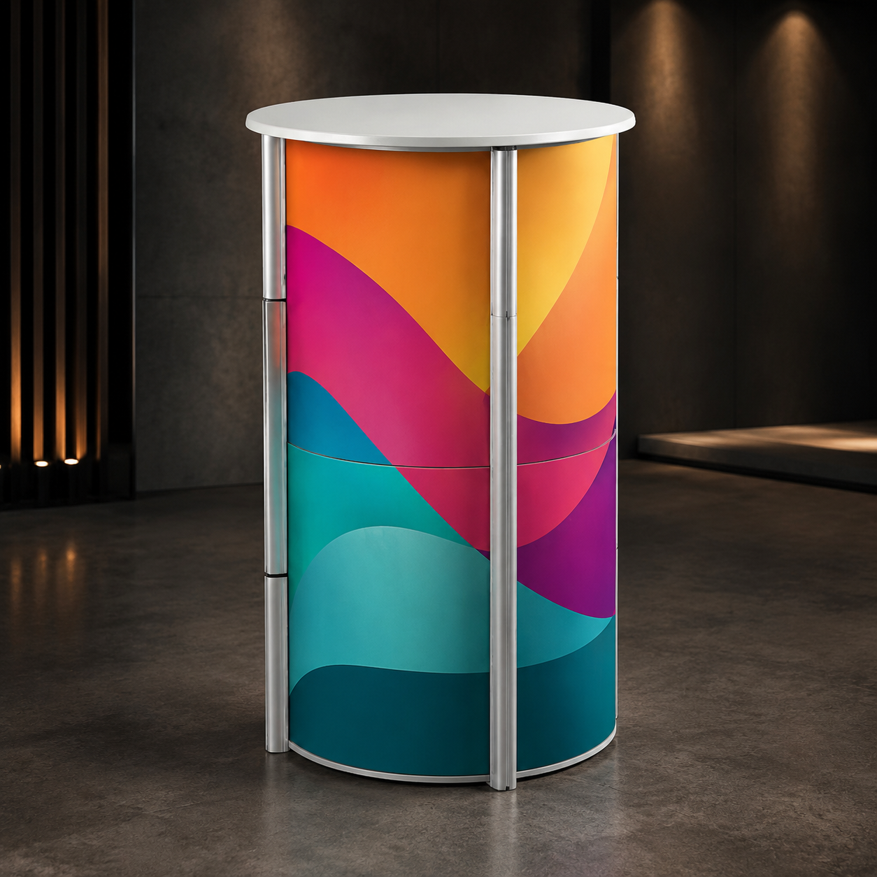 Premium custom printed folding counter tower
