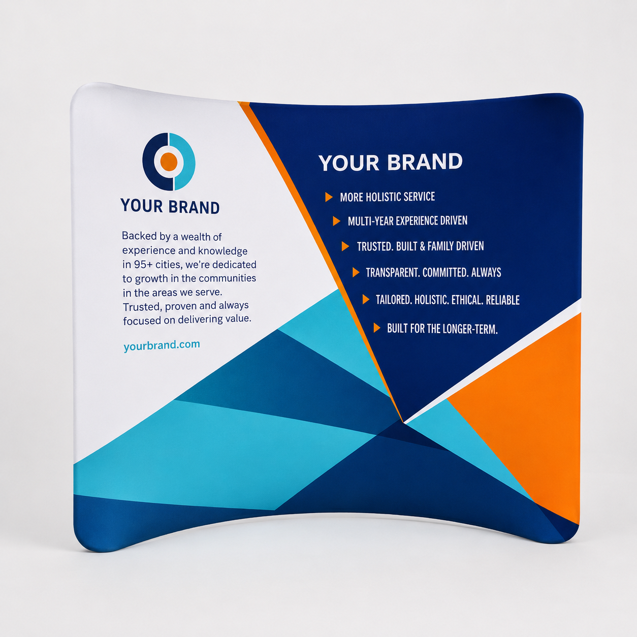 10ft curved tension fabric display