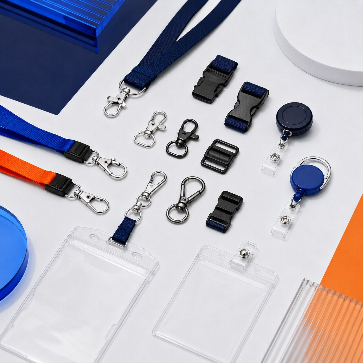 Lanyard clips breakaways badge reels and badge holders