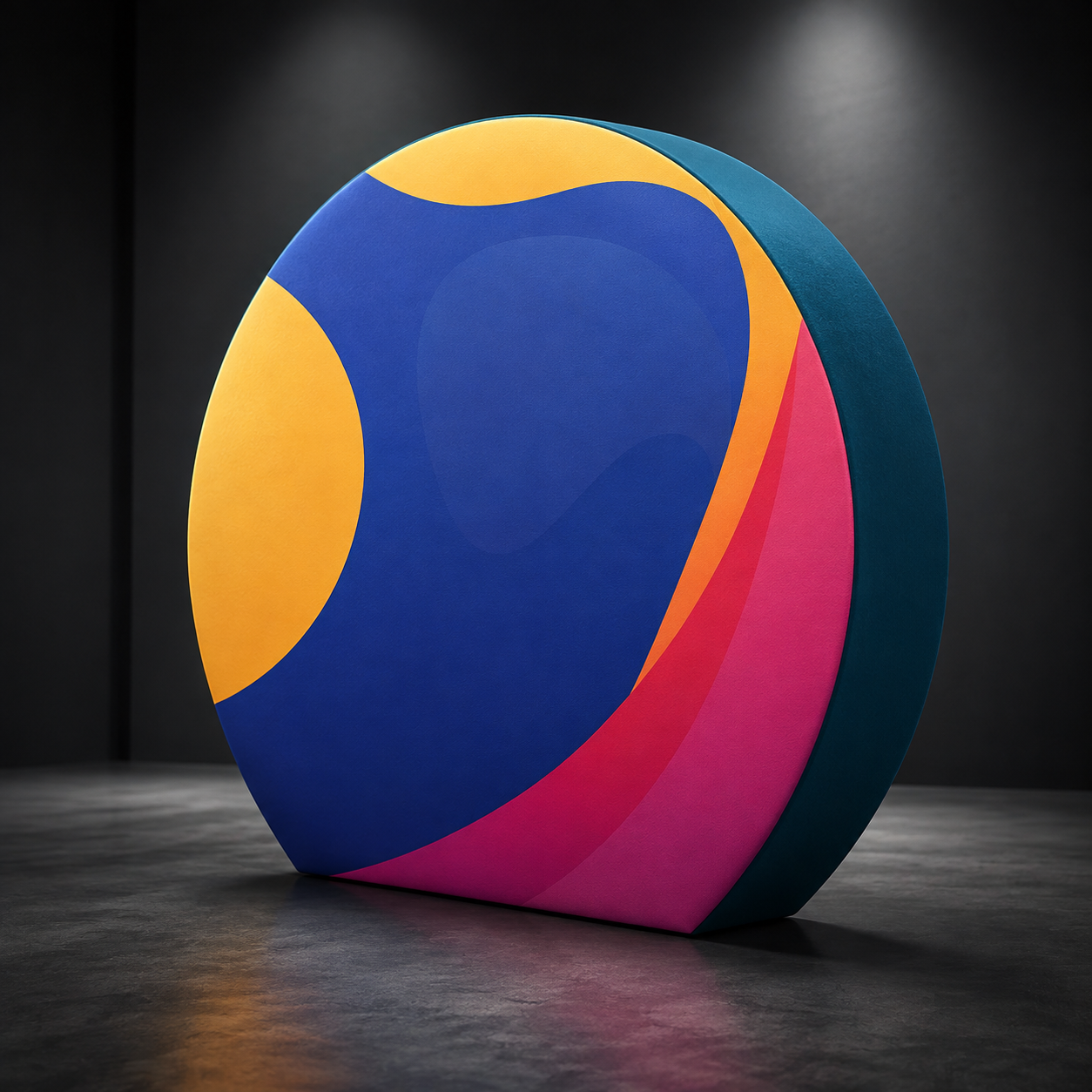 3D Moon tension fabric display