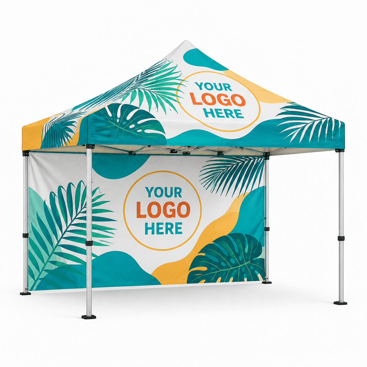 3m x 3m Printed Gazebo + Back Wall | Package 2