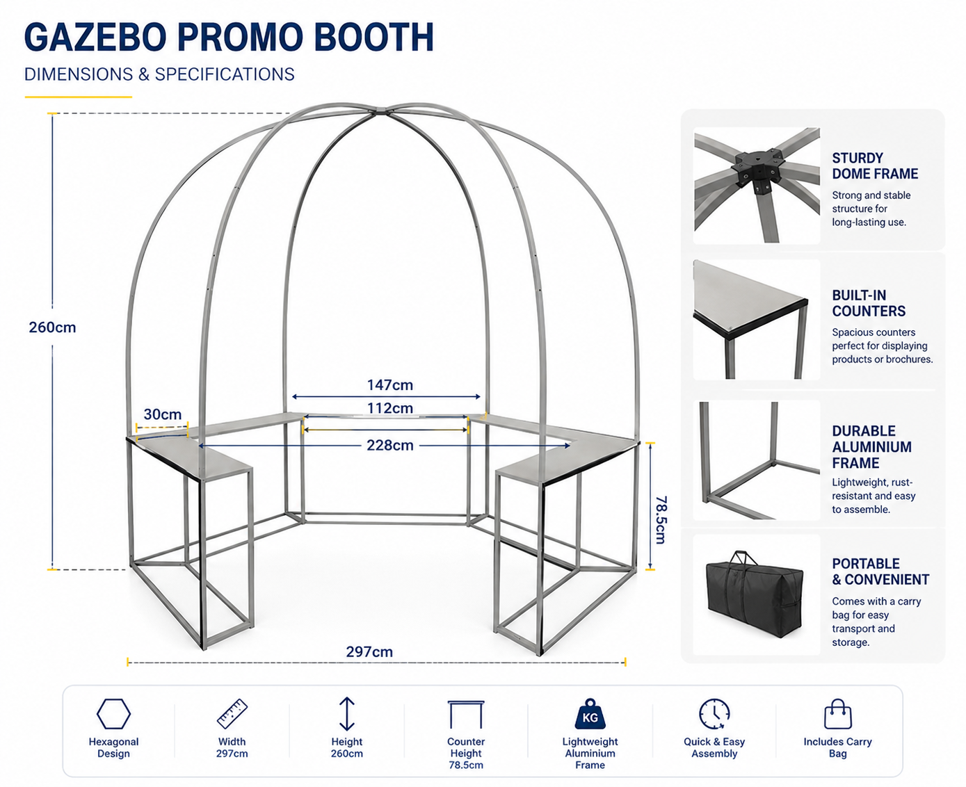 10FT Exhibition Outdoor Full Colour Printing Dome Booth Tent