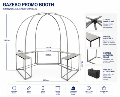 10FT Exhibition Outdoor Full Colour Printing Dome Booth Tent