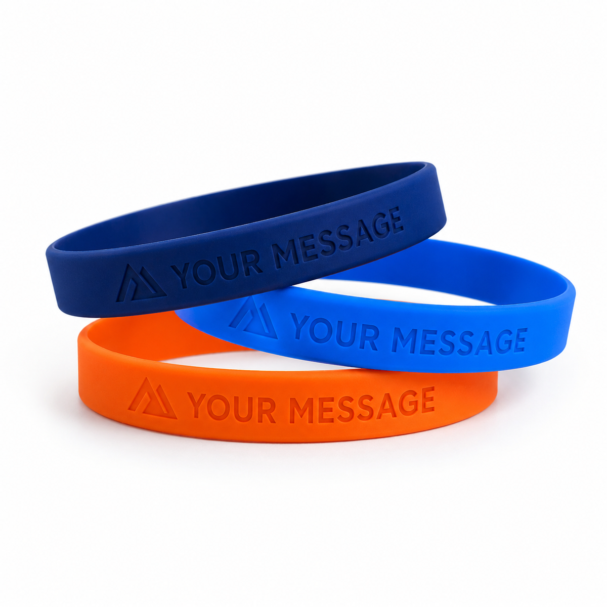 Custom debossed silicone wristbands