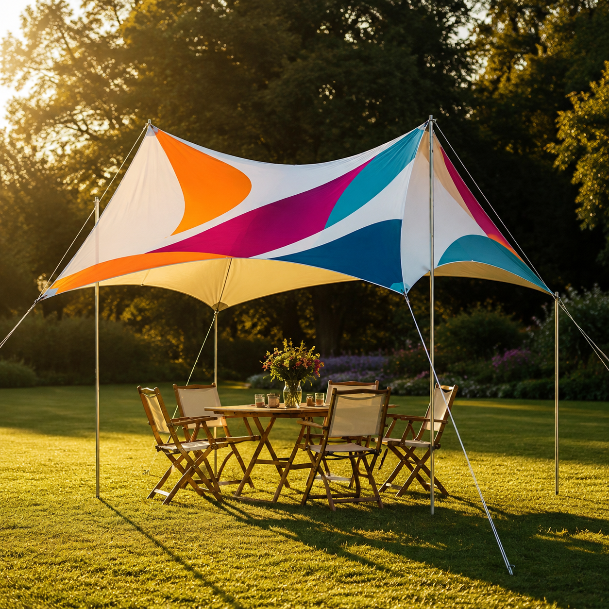4 Angle custom printed event sunshade