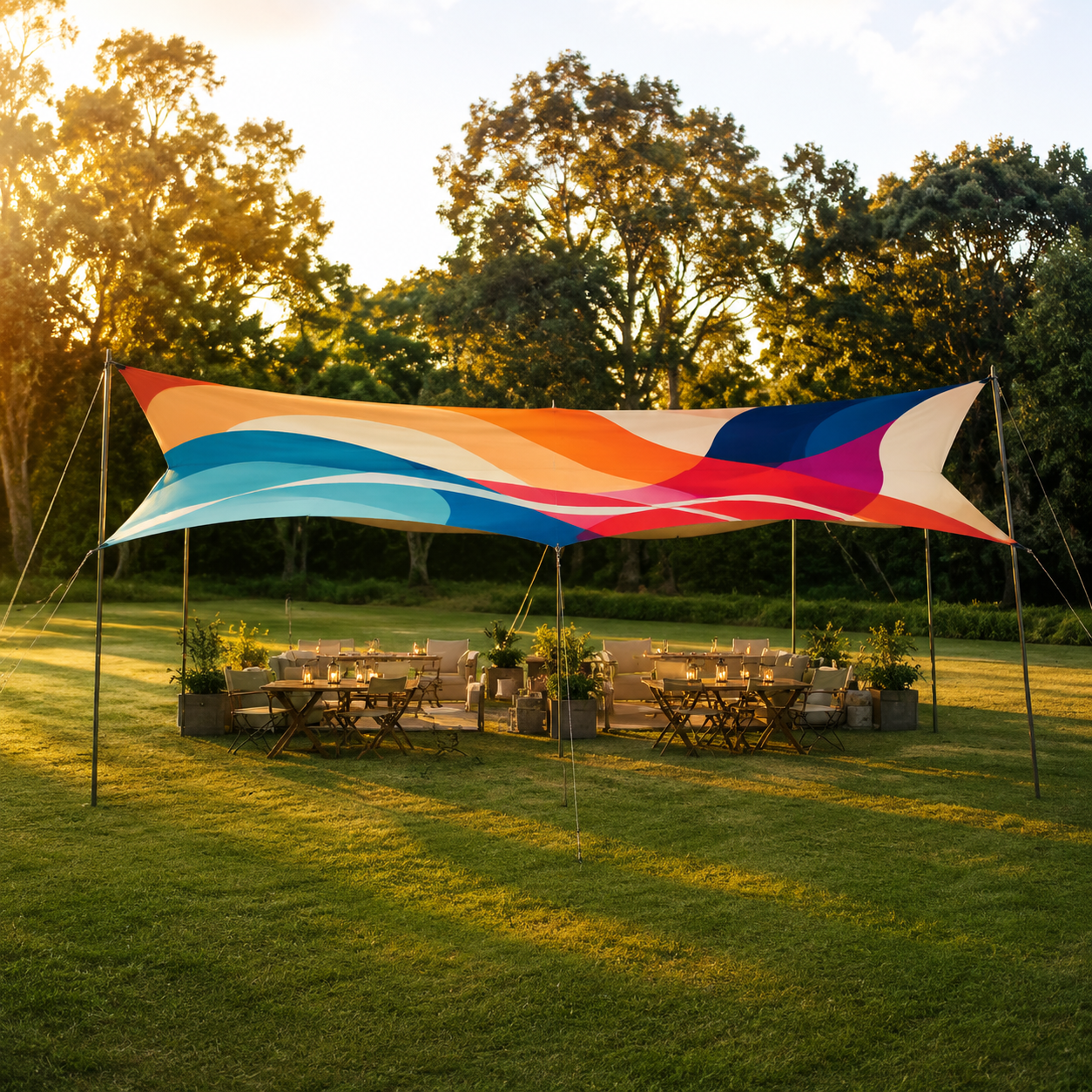 8 Angle custom printed event sunshade