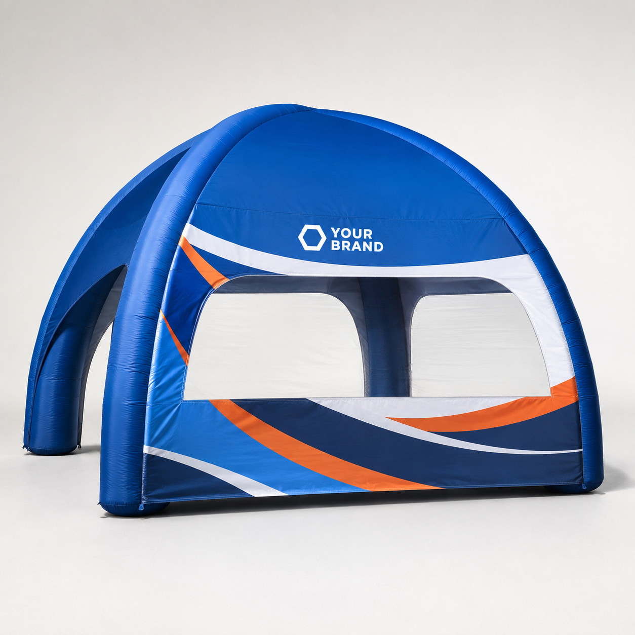Custom printed window wall for an inflatable gazebo