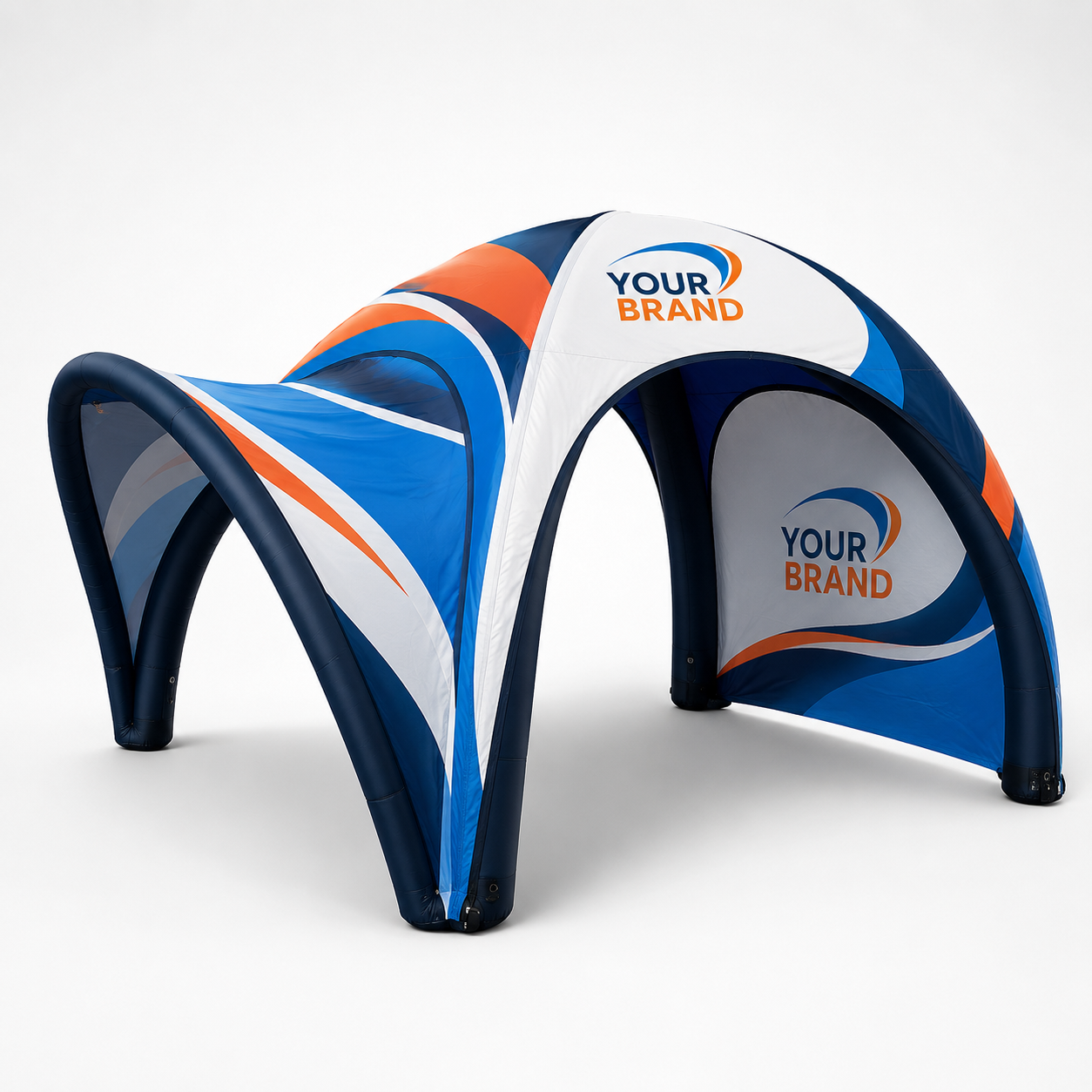 Custom printed sealed-air inflatable gazebo with awning