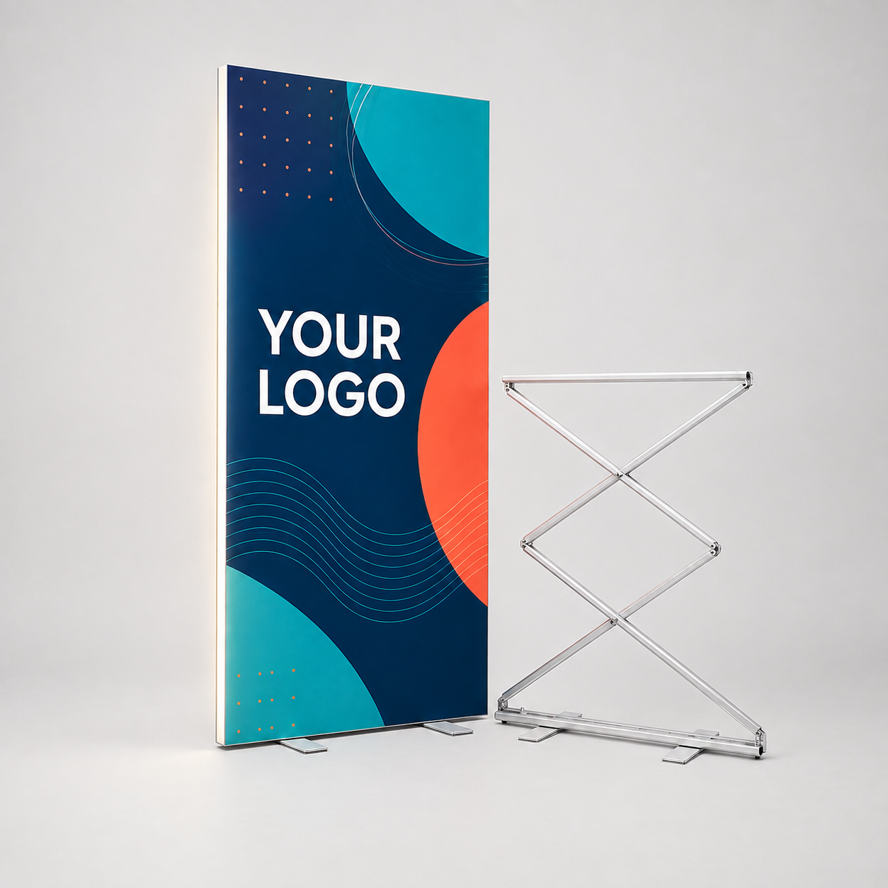 Premium SEG Frameless Pullable Lightbox 2x0.85m custom printed LED exhibition display