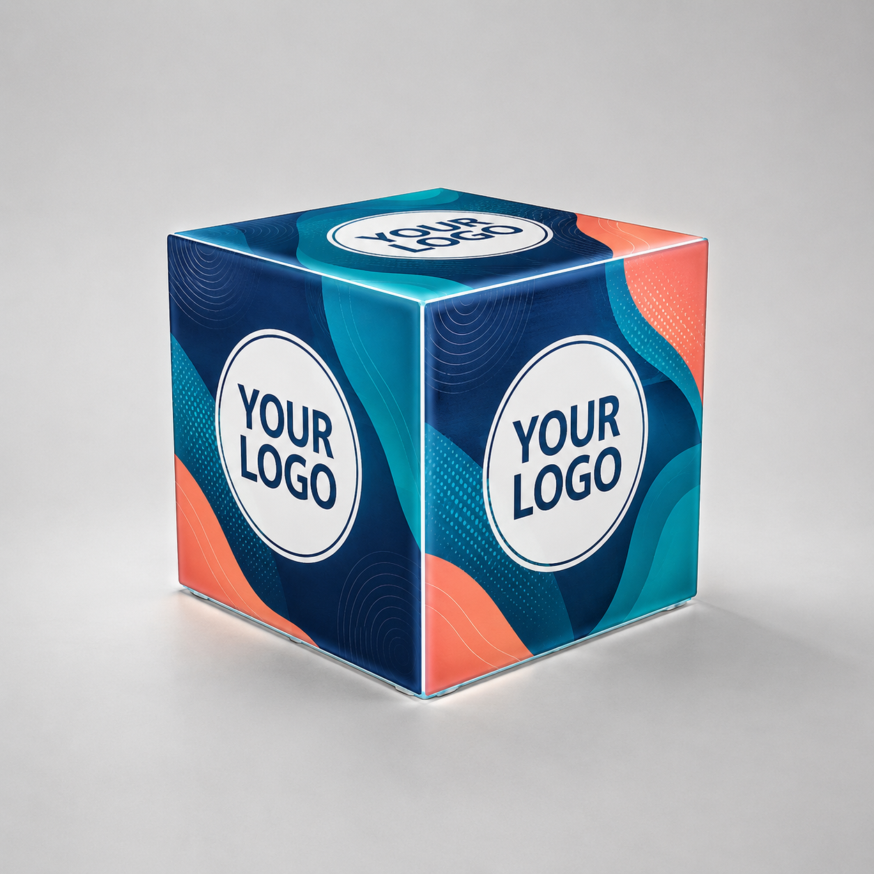 3D SEG Lightbox Cube custom printed LED exhibition display
