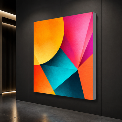 Premium wall-mounted SEG lightbox in dark showroom