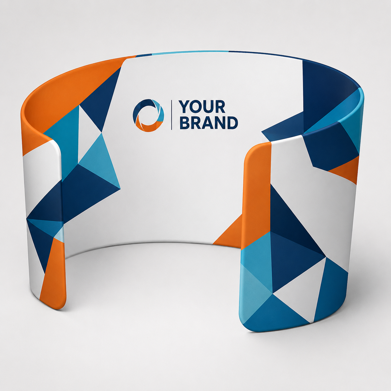 semi-circular tension fabric display