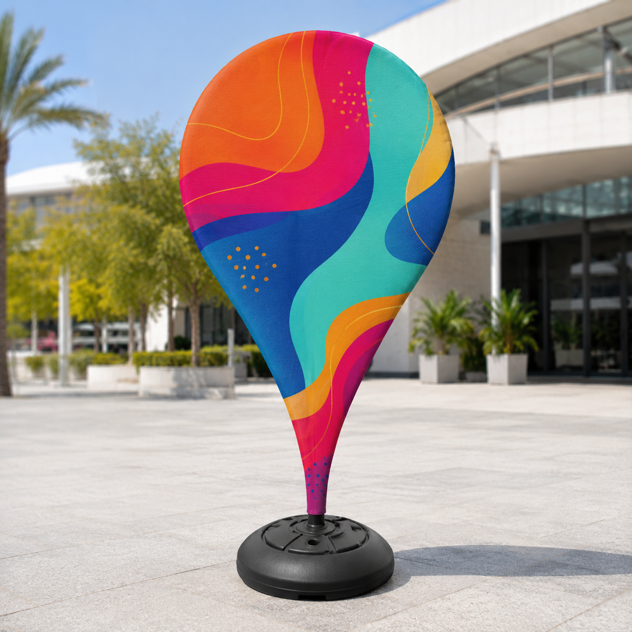 Custom printed 120 x 200cm water base balloon display